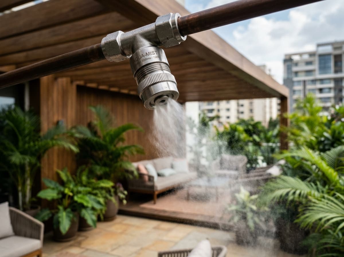 Close up of a premium misting nozzle
